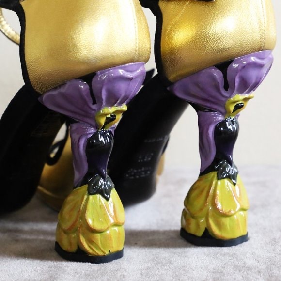 NEW Prada 2008 Fairy collection carved orchid heels - Picture 2 of 11